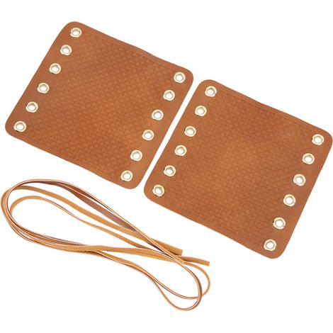 Poignée moto en similicuir rétro antidérapante, housse de guidon universelle marron (1/5)