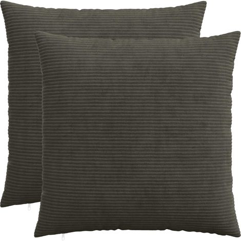 Housse de coussin 2 pcs HEERLEN Anthracite 80 x 80 cm vidaXL