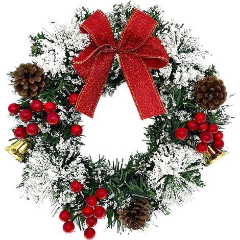 Guirlande De Noël - Guirlande En Feuillage Artificiel En Cèdre Naturel - Pour Porte D'Entrée Mur Fenêtre - 30 Cm (1/5)