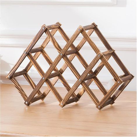 Casier à vin en bois, présentoir de salon, armoire à vin, casier à vin créatif rétro, rangement pliable (1/5)