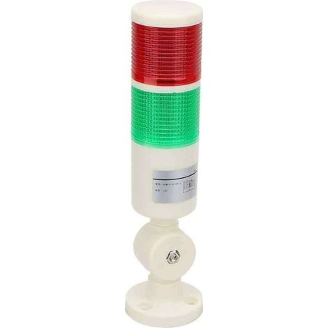 Rot/Grüne LED-Warnanzeige für CNC-Maschinen mit akustischem Signal und Summer, 24 V – Crezuo