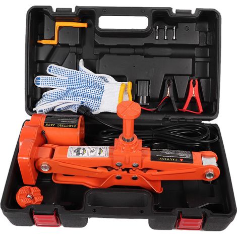Clé de véhicule de pompe gonflable de cric électrique de ciseaux de 12V 3 tonnes 42CM (1)