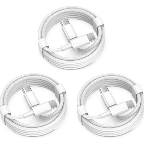 Apple USB C to USB C Cable, 3-Pack 6ft 60W Fast Charging USBC/Type-C Cord Compatible with iPhone 17/16 Pro Max, iPhone 17 Air, iPad Pro/Air (1/5)