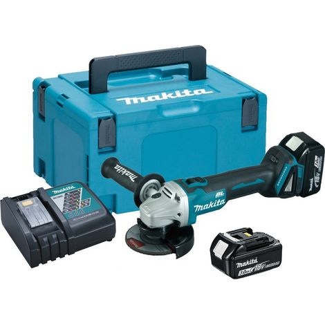 Makita DGA504RFJ 18v Cordless Brushless 125mm Angle Grinder Lithium 2 x 3.0ah (1/4)