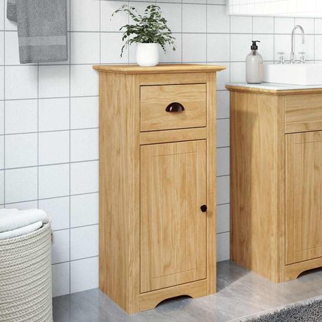vidaXL  Bathroom Cabinet  with Drawer BODO Honey Brown 44 x 30 x 90 cm