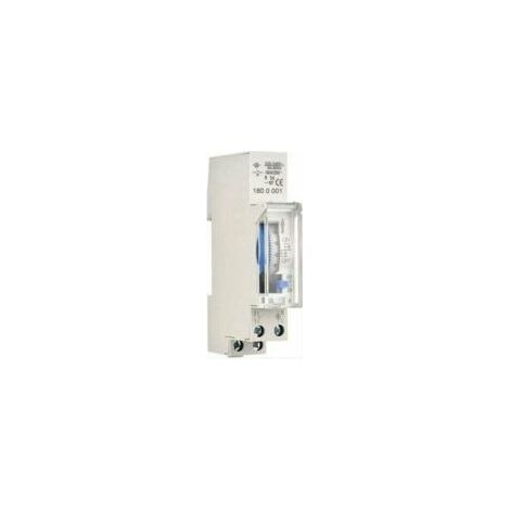 Timer meccanico da 24 ore, timer minimo di 15 minuti. Montaggio su guida DIN. Batteria integrata, SUL180a 220-240 V CA, colore grigio. - Crezuo (1/4)