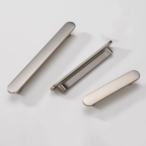 6 pièce Poignée Nickel Brossé 96mm Poignee de Meuble Cuisine Nickel Brossé Poignée Meuble Brossé Poignée de Placard Cuisine en Alliage de zinc (1/5)