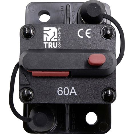 TRU COMPONENTS  TC-13596592 Sicherungsautomat 60 A Schwarz 1 St.