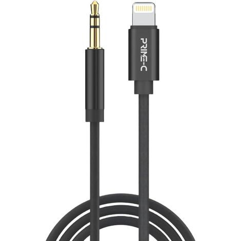 Câble adaptateur audio, connecteur 3,5 mm vers Lightning, durable et robuste. (1/2)