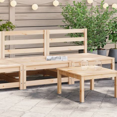 Vidaxl – Canapé de jardin 2 places sans accoudoirs – Bois de pin massif – Conception à lattes pour drainage – Flexible et modulable