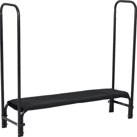 Range à bois, construction en acier durable, protection tous temps, 4FT (1/2)