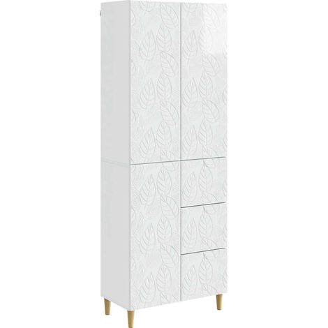 2 pcs Bianco Lucido vidaXL