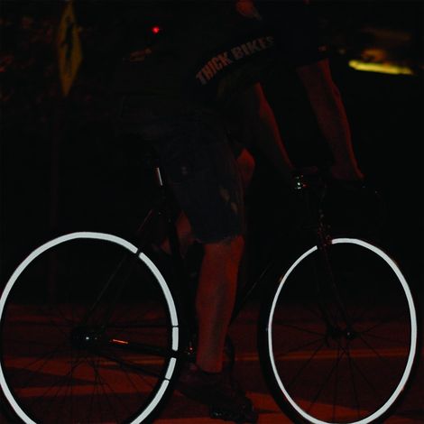 Strisce adesive cerchi bici riflettenti - 7mm x 6MT Colore - Nero (1/2)