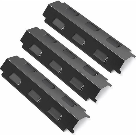 Lot de 3 diffuseurs de chaleur 37 cm – Acier porcelaine – Compatibles Char-Broil, CCLIFE, Landmann, Uniflame – Protection des brûleurs (1/5)