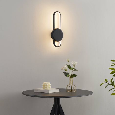 Trendige schwarze Wandleuchte aus Aluminium -Piani