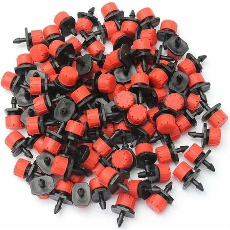 200 pièces Goutte à Goutte, Irrigation Arrosage Goutte À Goutte Réglable Micro-Goutte Système Brumisation Arroseur pour la pelouse, Le Jardin, l'arrosage des Jardins d'herbes, etc (1/4)