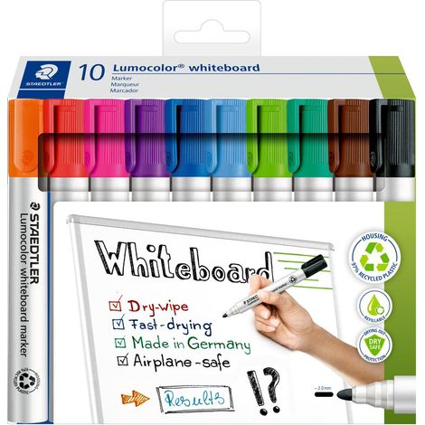 Staedtlet - Lumocolor whiteboard marker 2,0 mm - 10 pc. asst. (351 C10)