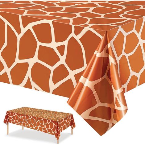 Giraffendruck Tischdecke 137x274cm, wasserdicht, Dschungel-Safari-Motto, für Kinder & Erwachsene