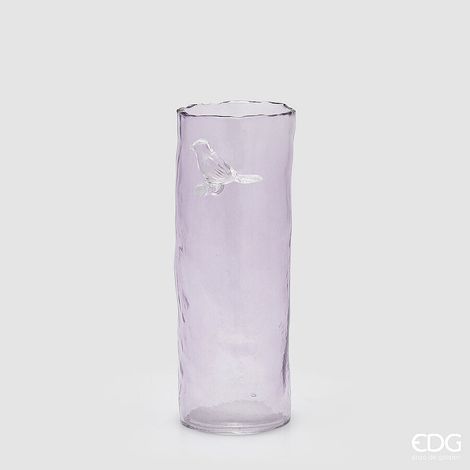 EDG Enzo De Gasperi Vaso Trespolo Cilindro H 27 Cm D 10 Cm Lavanda
