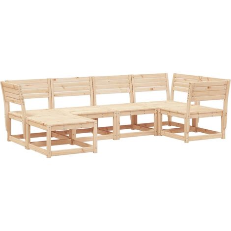 Maison Exclusive - 6-tlg. Garten-Sofagarnitur Massivholz Kiefer