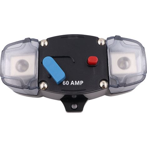 Porte Fusible de Voiture 12V-48V Système de Protection de Fusible Audio pour Voiture, Camping Car, Bateau (60 A)