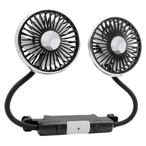 Potente ventilador USB para coche con clip para asiento trasero, enfriamiento rápido para autos, camiones y SUV. (1/5)