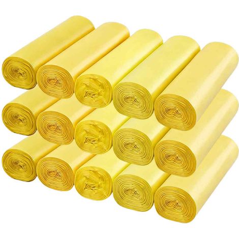 AUDeals 5/100 Stück starke Müllbeutel, bunte, transparente Müllbeutel, Müllbeutel für Badezimmer und Küche, kleine Plastikbeutel (3 Stück) (1/5)