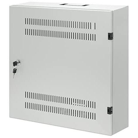Gabinete de pared de perfil bajo 4U + 2U Rack 19, gris