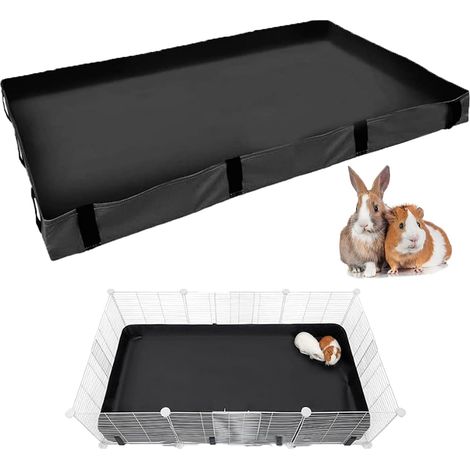 Doublure de cage pour cochon d'Inde imperméable en toile durable pour grilles, habitat, partie inférieure de cage de 47 x 24 pouces (1/5)