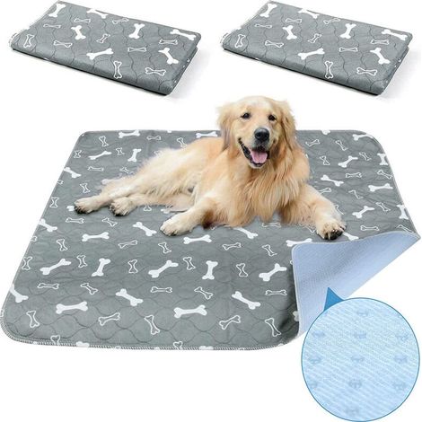 Tappetino per addestramento cani riutilizzabile e lavabile, 1 confezione (120x90cm), super assorbente, impermeabile e antiscivolo, perfetto per cuccioli, cani anziani o cani con urina e (1/4)