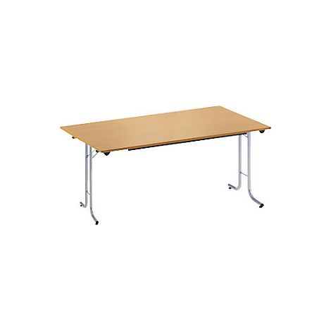 Mesa plegable  con bordes redondeados  armazón de tubo redondo