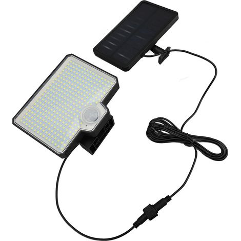 Lampes Solaires Exterieures Jardin 294 Led avec Détecteur De Mouvement, Lampe Solaire Exterieur Avec Batterie Étanche Ip65 De 1800 Mah, Quatre Modes D'Éclairage, Spot Solaire Exterieur (1/5)