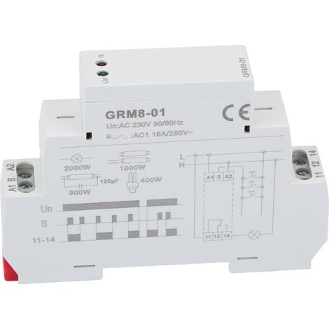 GRM8-01 Electronic Impulse Relay Latching Relay Memory Relay AC 230V (1/5)