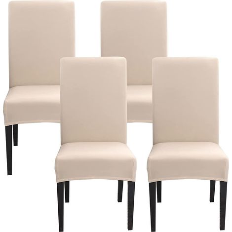 housse De Chaise Extensible 4 Pices,housse De Salle  Manger Universelle Lavables,couverture De Chaise Facile  Nettoyer Pour Dcor Salle  Manger Hte (1/5)
