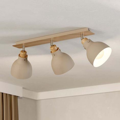 [GEBRAUCHT] B-Ware Eglo Deckenleuchte Lampe Arrecife LED dimmbar 3-flammig sand braun 74,5x14,5cm (1/2)