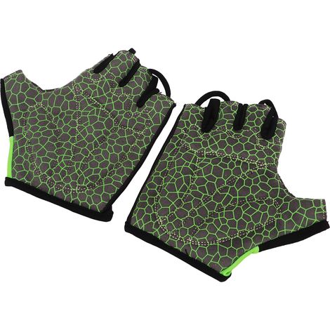 1 paire de gants de fitness demi-doigts antidérapants, résistants et respirants en silicone pour l'entraînement, l'haltérophilie et le cyclisme (taille S). (1/5)