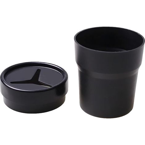 Porte-Monnaie pour Voiture, Porte Gobelet Voiture Universelle Support De Voiture, Poubelle de Voiture avec Couvercle, Boîte De Rangement pour Porte-Gobelet, pour Les Clés De Cartes (1/5)