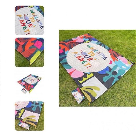 Tapis de pique-nique multifonctionnel, imperméable et épais, résistant aux déchirures, idéal pour les pique-niques. (1/5)
