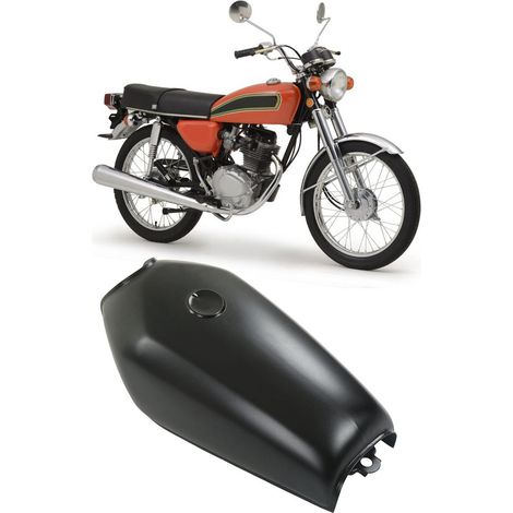 Retro-Kraftstofftank (9 Liter) für Honda CG125 Cafe Racer (Übergröße/Hochleistungsausführung), Mattschwarz (1/5)