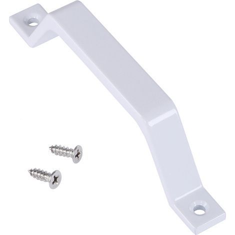 2 poignées porte grange robustes en métal pour porte coulissante bois garage abri, blanc, style 1 (1/5)
