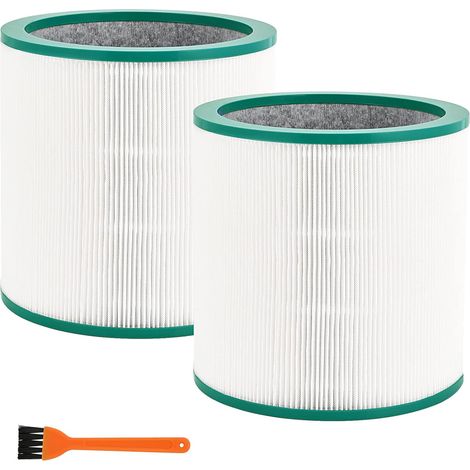 Lot de 2 Filtres de Rechange HEPA pour Purificateur d'Air Dyson Pure Cool TP01, TP02, TP03, AM11, BP01 - Haute Efficacité - Compatible avec Pièce 968126-03 - Pour Ventilateur Tour Dyson