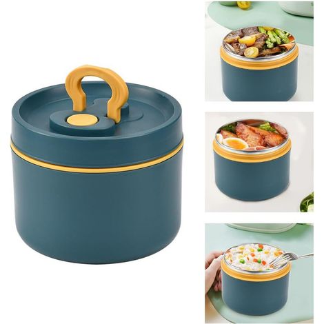Sac à lunch en acier inoxydable, 650 ml, idéal pour organiser ses repas au travail, à l'école, en pique-nique ou en voyage.-AquaForge (1/5)