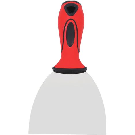 Grattoir à peinture 10 cm acier inoxydable poignée antidérapante en caoutchouc souple outil spatule mastic (1/5)