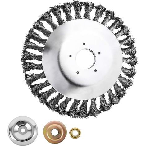 EASYCOMFORT Brosse Débroussailleuse Tête 150mm - Outil de Désherbage pour Pelouse, Jardin, Agriculture (1/5)