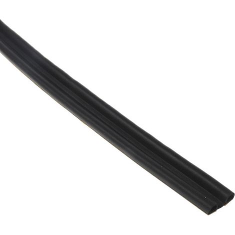 Burlete autoadhesivo en forma de D para puertas y ventanas, color negro, de 10 m x 6 mm x 9 mm (1/3)