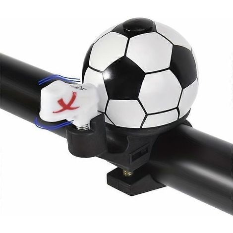 Sonnette de vélo en forme de ballon de football, mini klaxon de sécurité pour VTT, guidon de vélo (1/3)