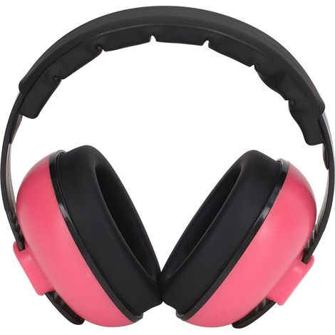 Casque antibruit industriel, protection auditive NRR 31 dB, casque portable pour l'apprentissage et le tir, rouge rose (1/5)