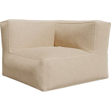 Poltrona angolare in Velluto a coste Beige - NOUMARA (1/5)