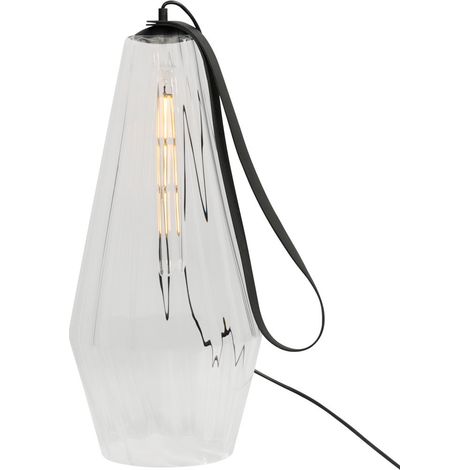 Lampe de table noire Diamond 80 cm avec verre transparent - 4130-05-80-00-27 (1/3)