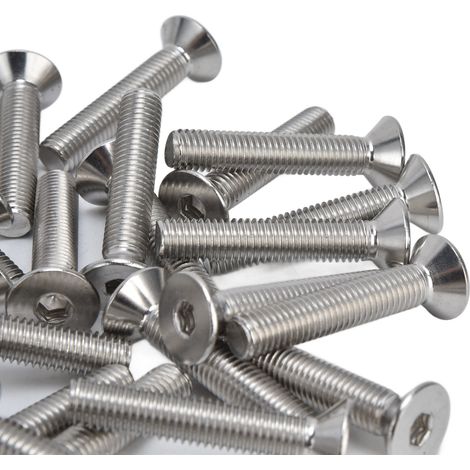 30 vis à tête fraisée hexagonale M10 10mm acier inox A2 vis à six pans creux 70mm pour fixation industrie (1/5)